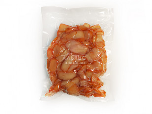 Рыба горячего копчения: Осьминог (ломтики из филе кальмара)