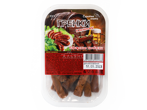 Сурские гренки Баварские колбаски (100 гр) в Ульяновске