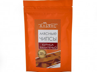 Лаваш со вкусом мексиканского соуса: Мясо (АЛЬЯНС) вяленое курица с халапеньо (50 гр)