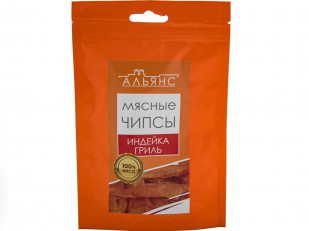 Картофель «Бруто» с солью 130 гр.: Мясо (АЛЬЯНС) вяленое индейка 